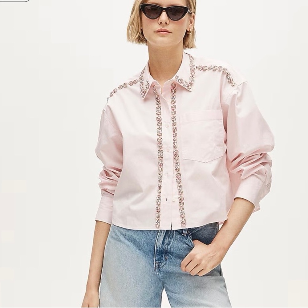 J.Crew Embellished Women's Shirt Sz XS